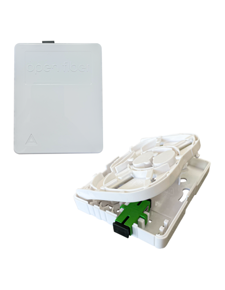 Borchia Ottica Utente FTTH 2 Uscite | Box di Terminazione Fibra Ottica
