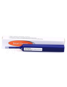 One Click - Penna per pulizia dei connettori di fibra ottica per connettori LC/MU da 1,25 mm (blu)
