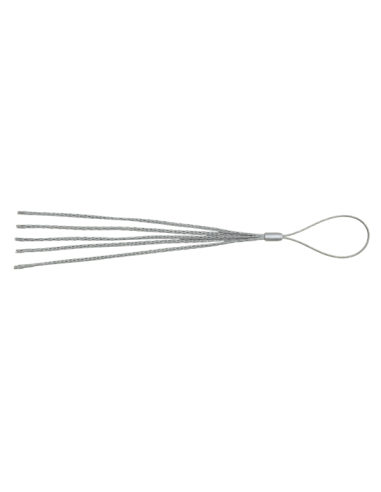 Calza per il tiro del minitubetto, per la posa della fibra ottica.