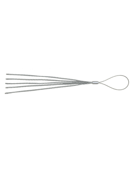 Calza per il tiro del minitubetto, per la posa della fibra ottica.