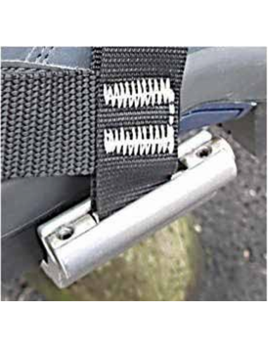 Coppia cinghie per ramponi monta palo in acciaio.