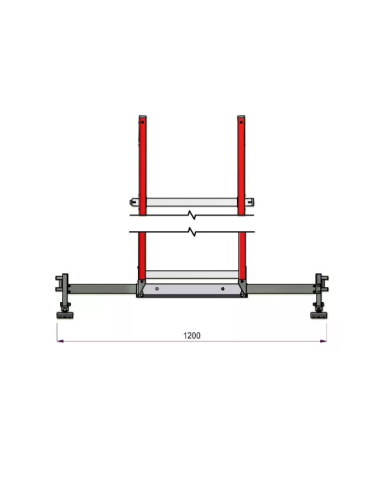 Scala in vetroresina IRMUT 3 montate 10-9-6 pioli