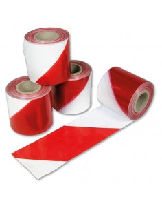 Nastro segnaletico bianco rosso.